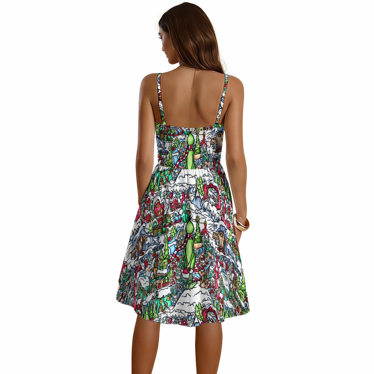 Whimsical Village Winter Wonderland - Women's Sweetheart Cami Dress