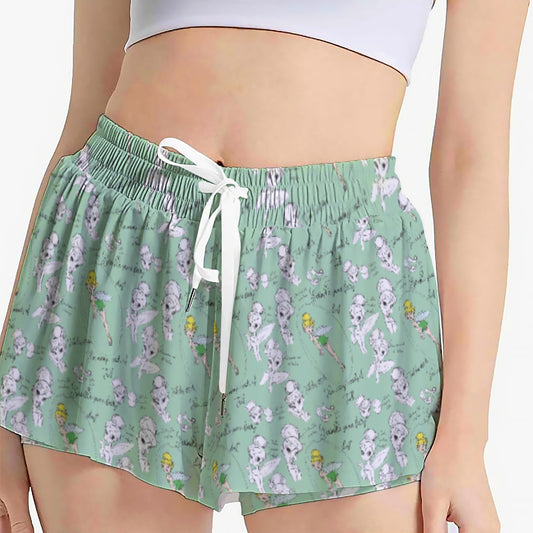 Drawing Pixie Fairy - Women's Flowy Pocket Shorts