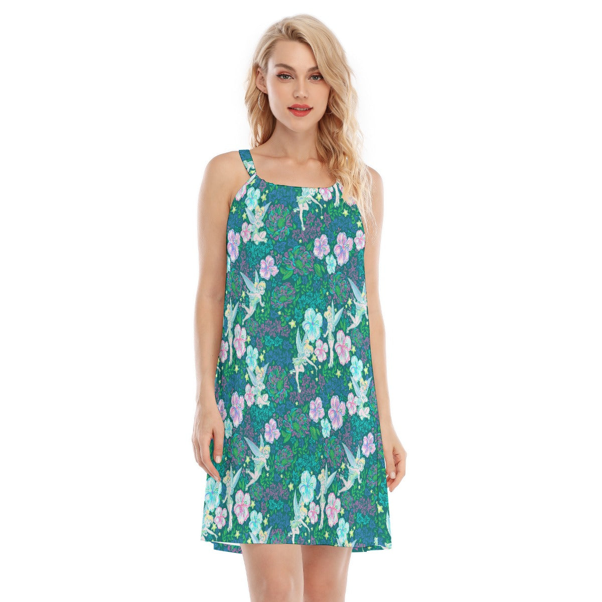 Pixie in Neon Blooms - Women’s Adjustable Sundress