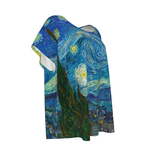 Van Gogh Starry Night - Women’s Relaxed Fit Scoop Tee
