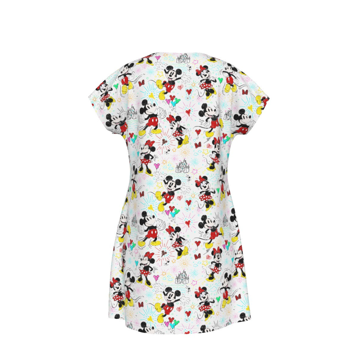 Doodle Mouse Magic - Women's T-Shirt Dress