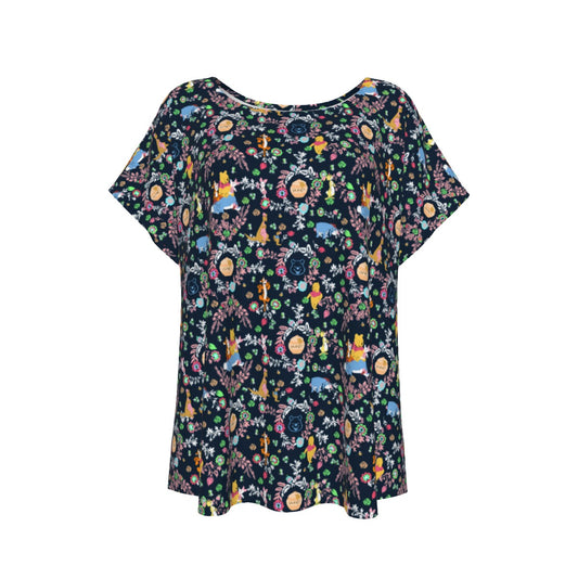 Garden Whimsy - Hundred Acre Blooms - Women’s Relaxed Fit Scoop Tee