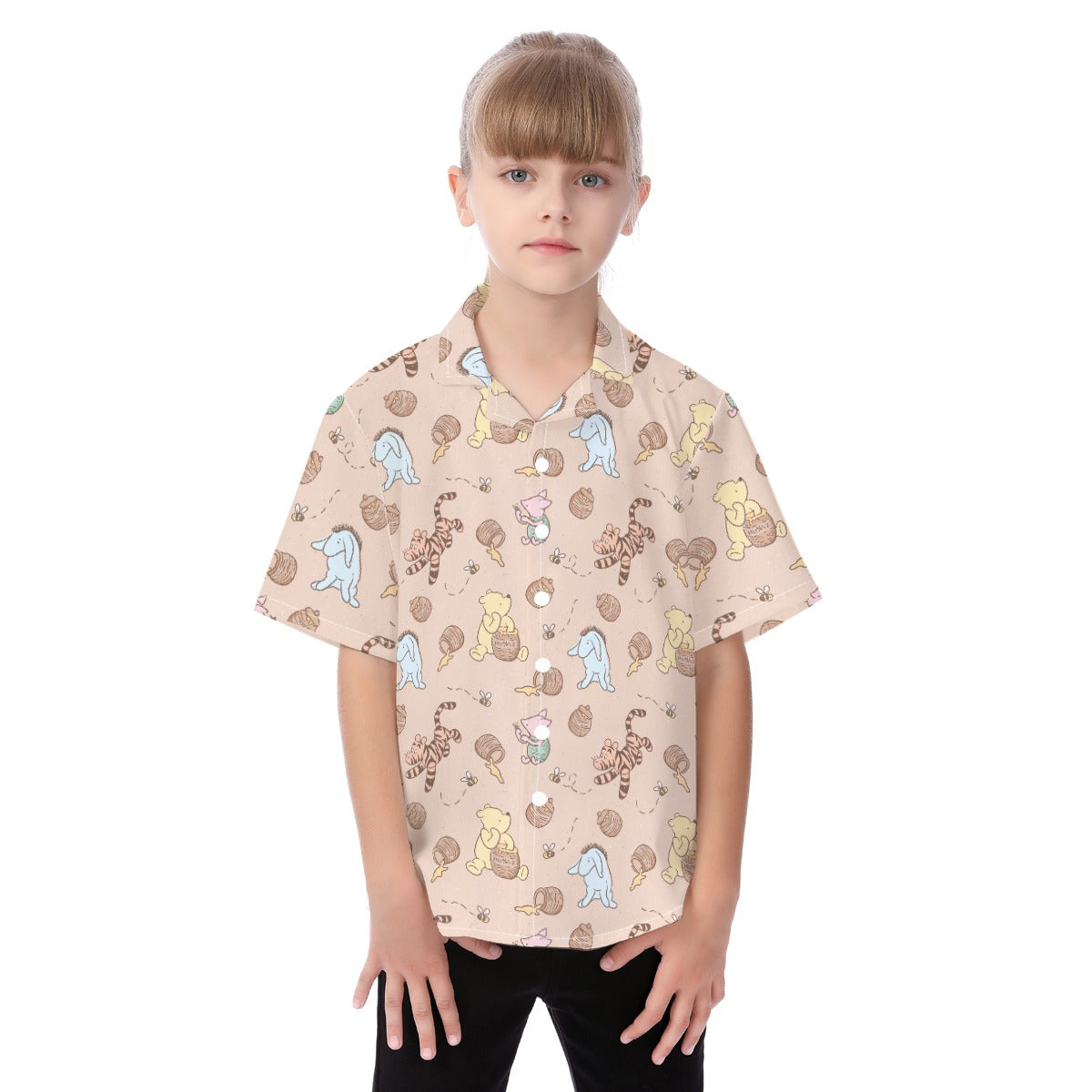 Honey Pot Daydreams - Kid's Hawaiian Button Up Shirt