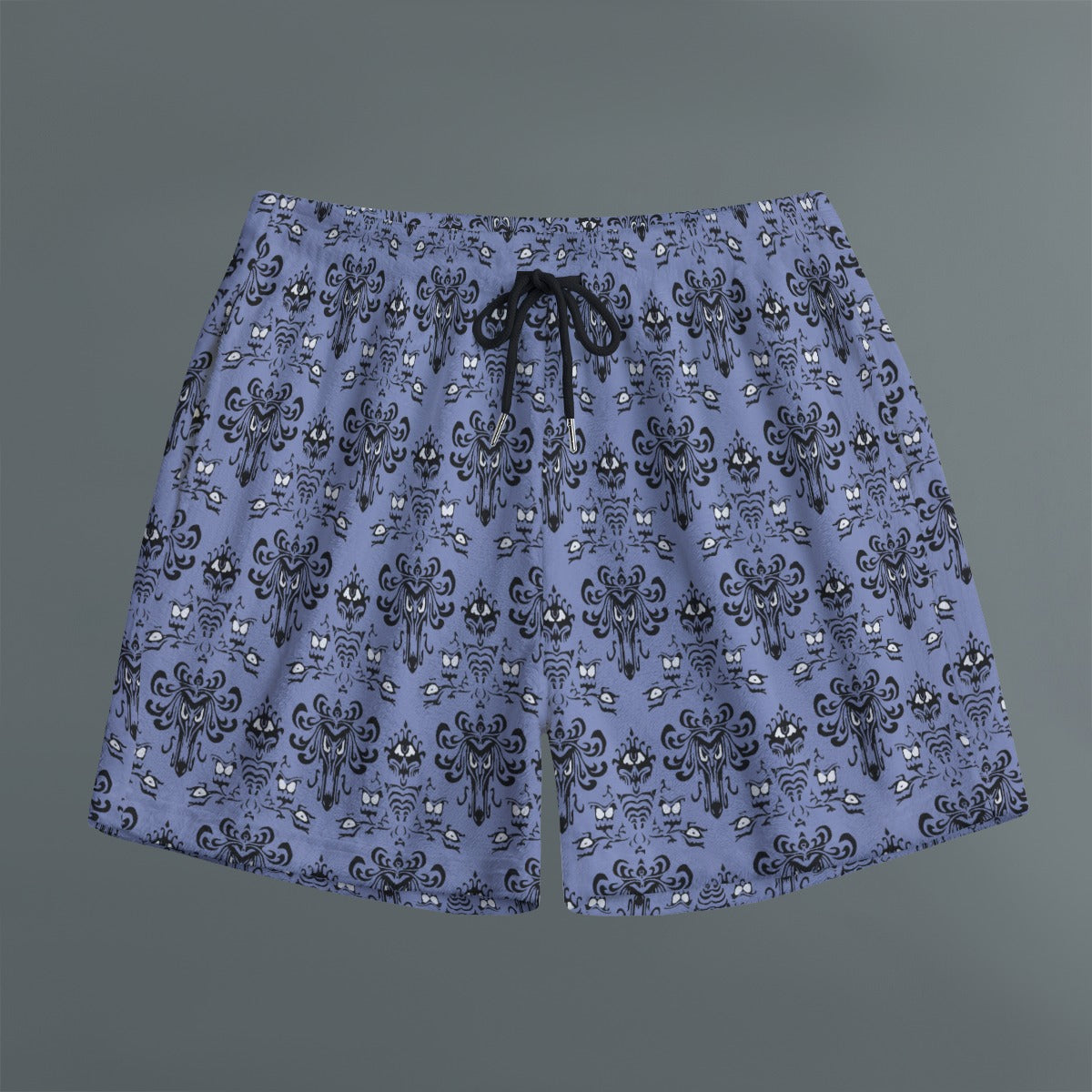 Spooky Mansion Wallpaper - Women's Plush Fleece Lounge Shorts