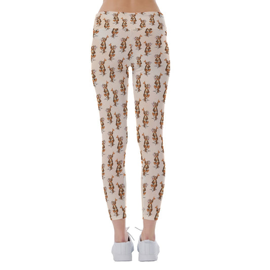 Sketched Bouncing Buddy - Women's Yoga Leggings