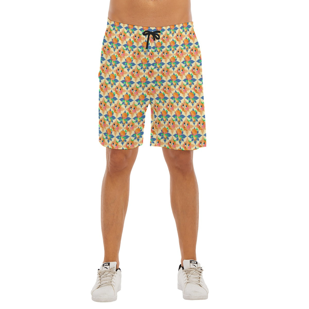 Retro Citrus Play - Men’s Pocket Beach Shorts