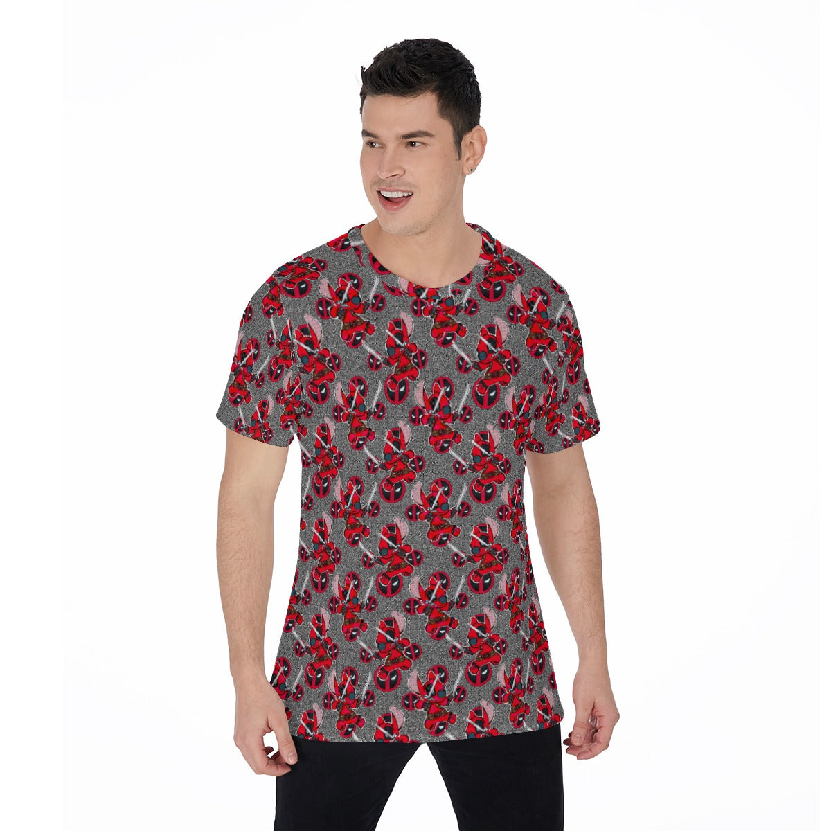 Superhero Stitch - Red Masked Hero - Men's Short Sleeve T-Shirt