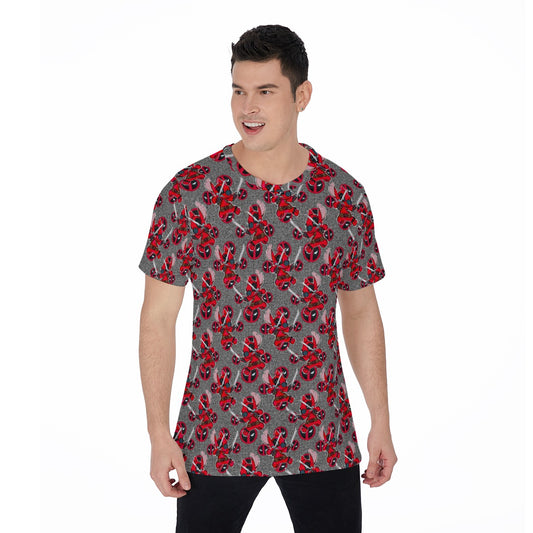Superhero Stitch - Red Masked Hero - Men's Short Sleeve T-Shirt