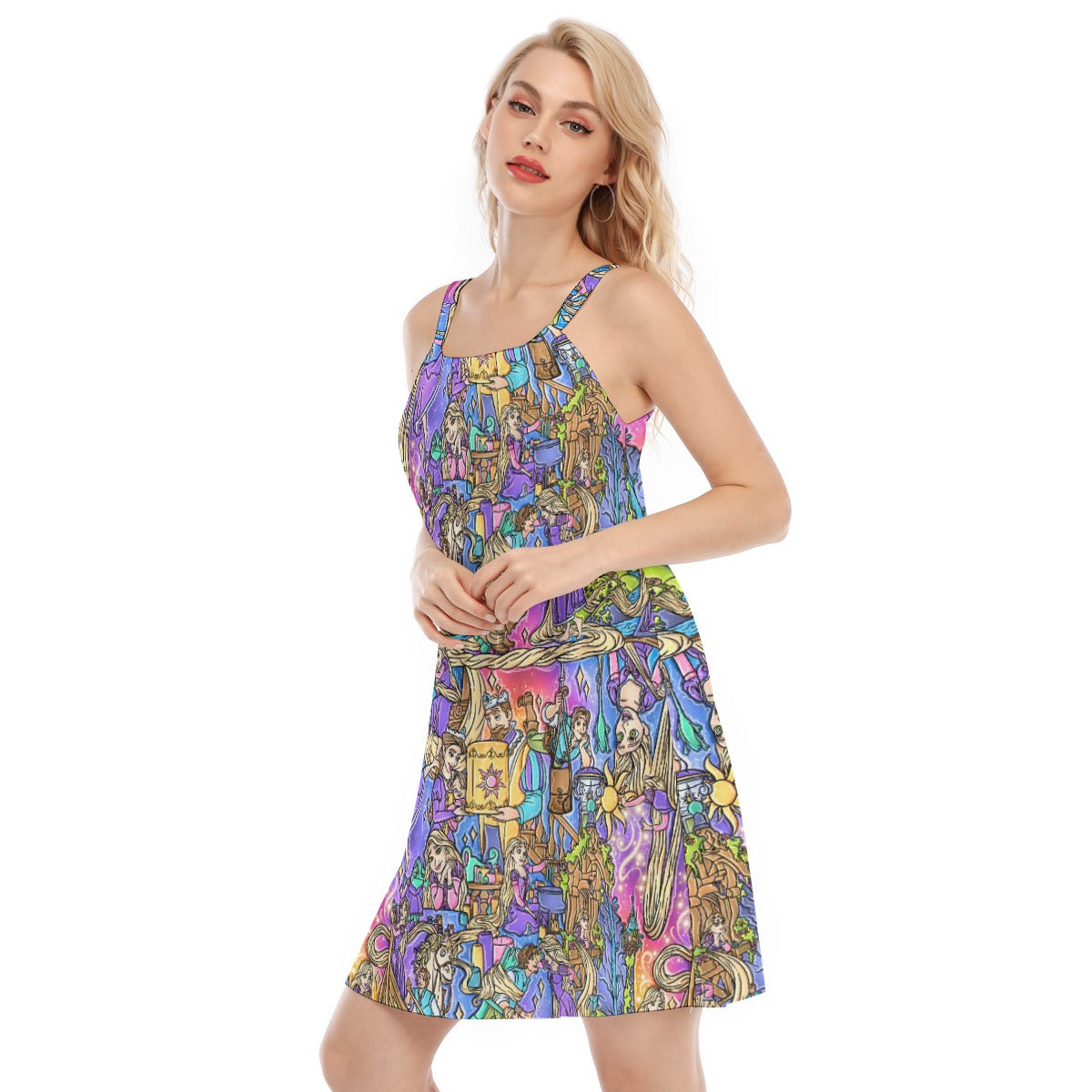 Golden Hair Storybook Scenes - Women’s Adjustable Sundress