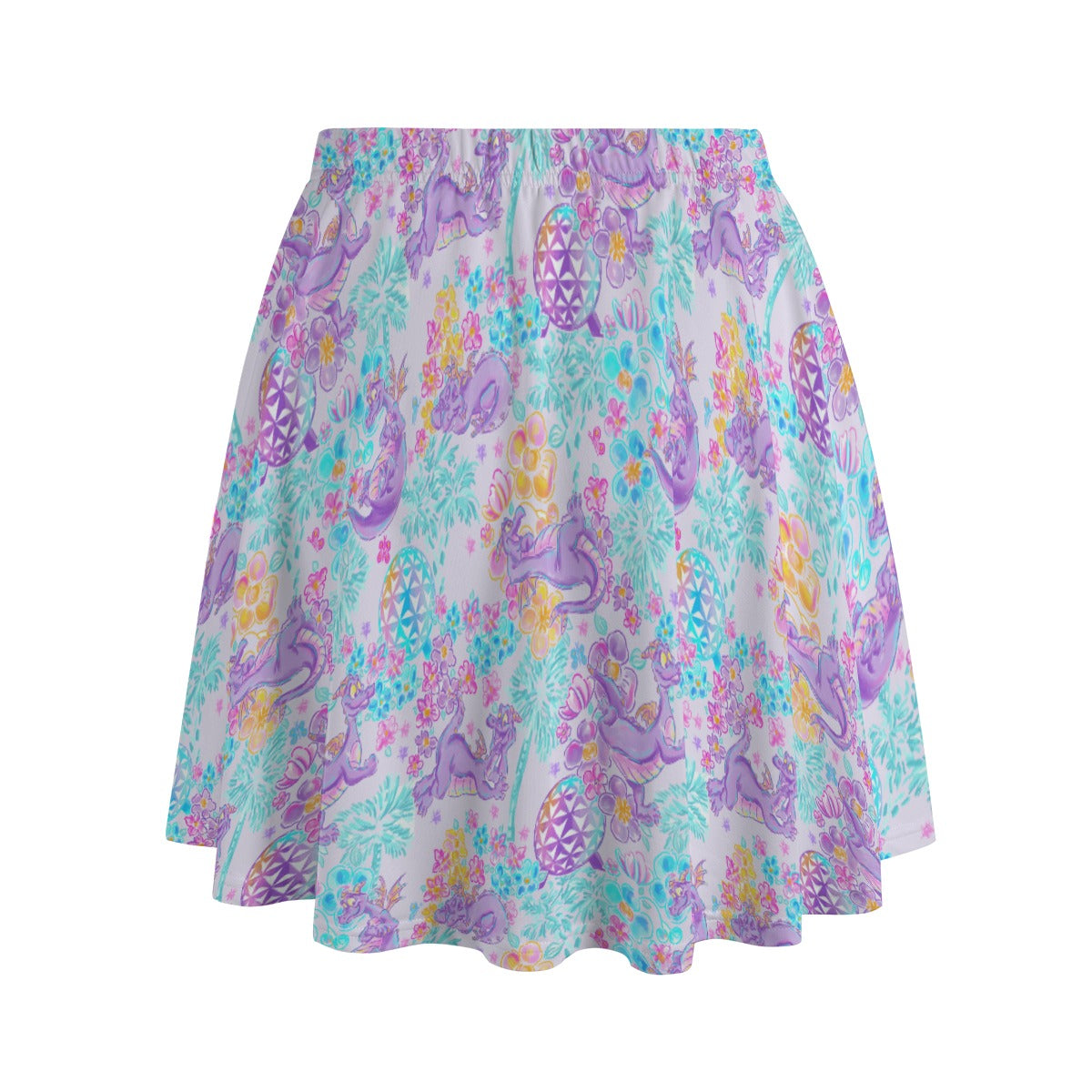 Purple Dragon Flower Power - Women's Pocket Skater Skirt