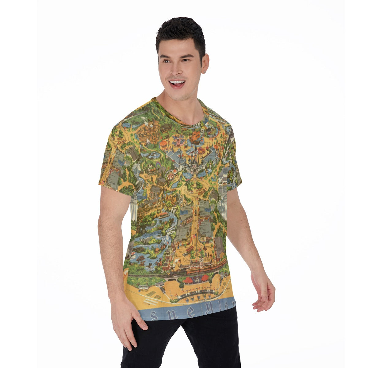Vintage Theme Park Map - Men's Short Sleeve T-Shirt