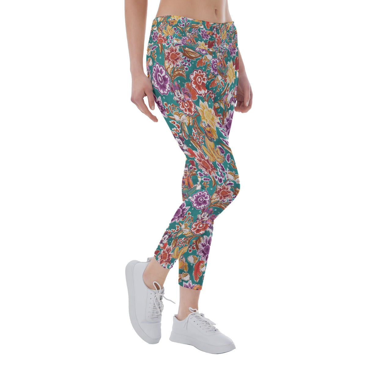 Mouse and Friends Fall Garden - Women's Yoga Leggings