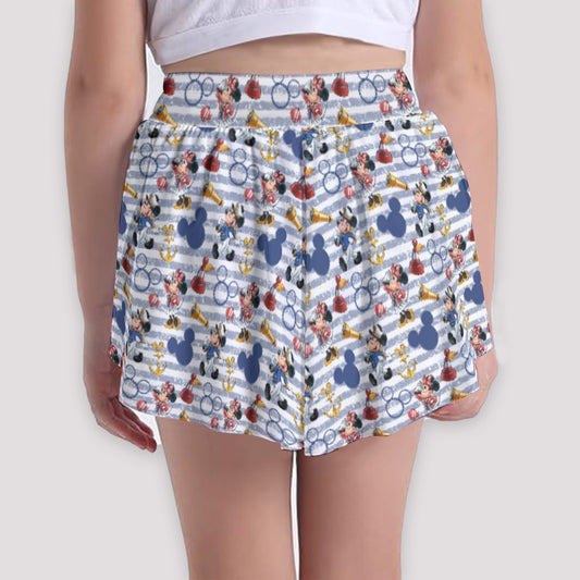 Captain and First Mate at Seannie - Girls’ Flowy Pocket Shorts