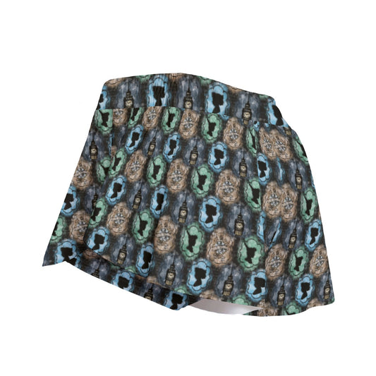 Starry Flight Silhouettesttes - Women's Flowy Pocket Shorts