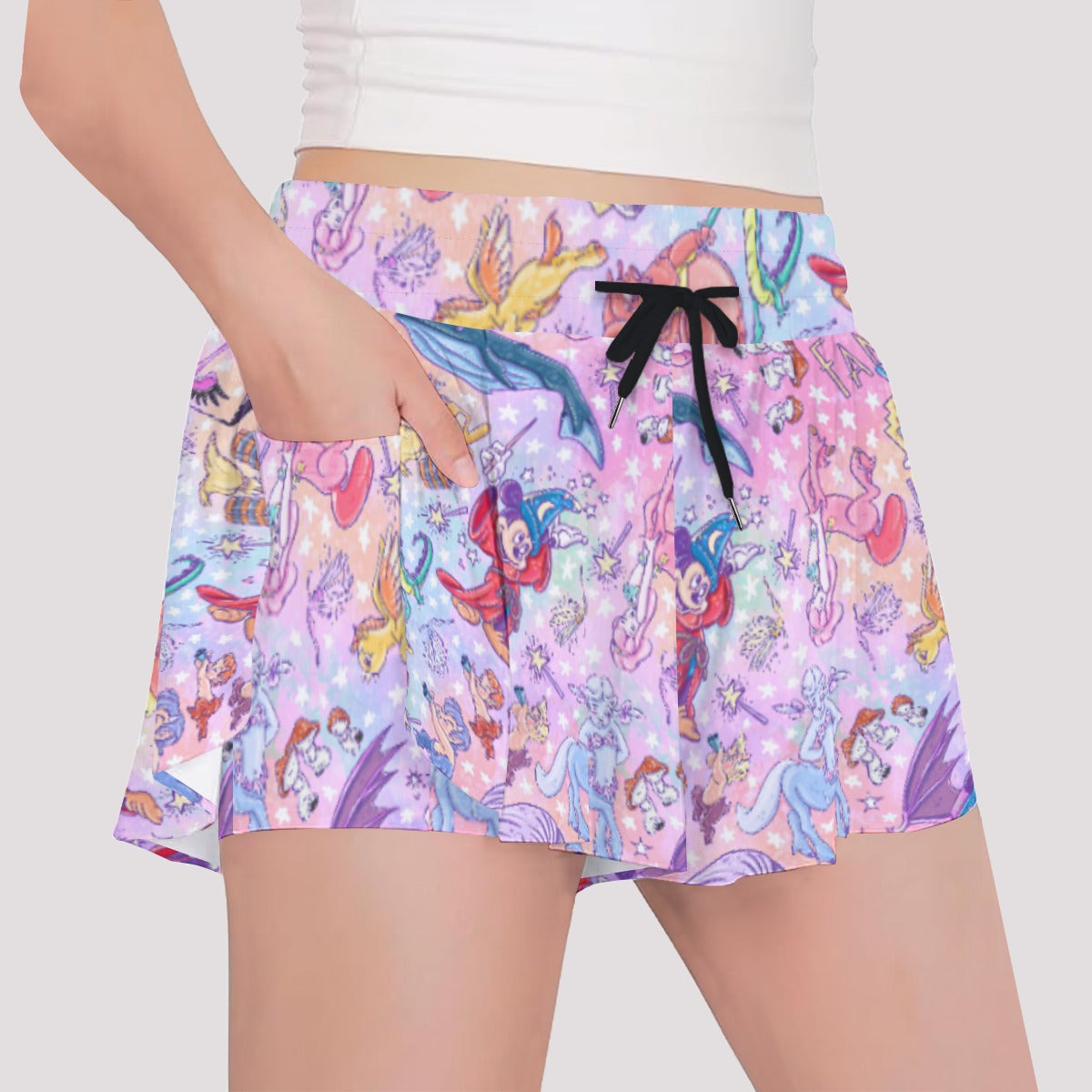 Magical Fantasia Symphony - Girls’ Flowy Pocket Shorts