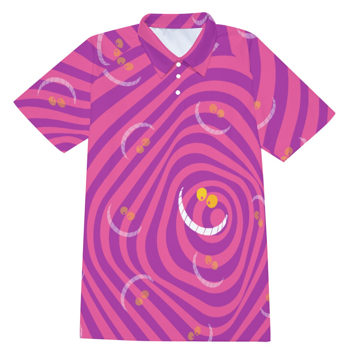 Whimsical Grinning Stripes - Men's Polo Shirt