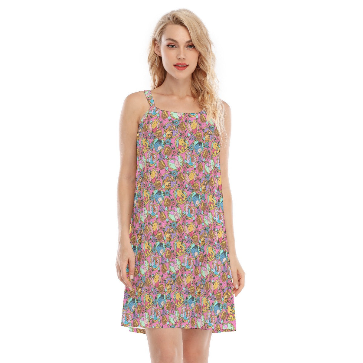 Tattoo Hearts Woodland Friends - Women’s Adjustable Sundress