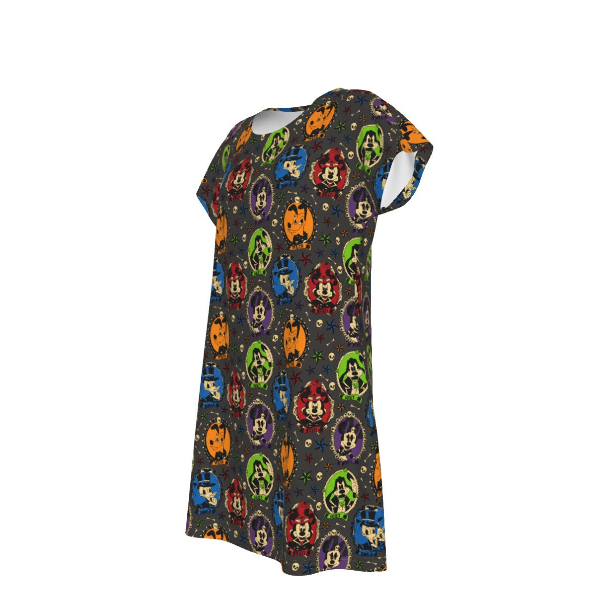 Gothic Halloween Cameos - Women's T-Shirt Dress