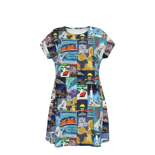 Vintage Tomorrow Ride Posters - Women's T-Shirt Dress