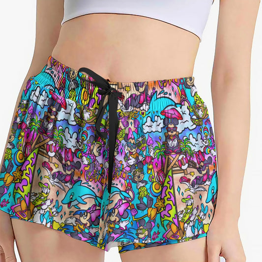 Island Beach Bash - Women's Flowy Pocket Shorts