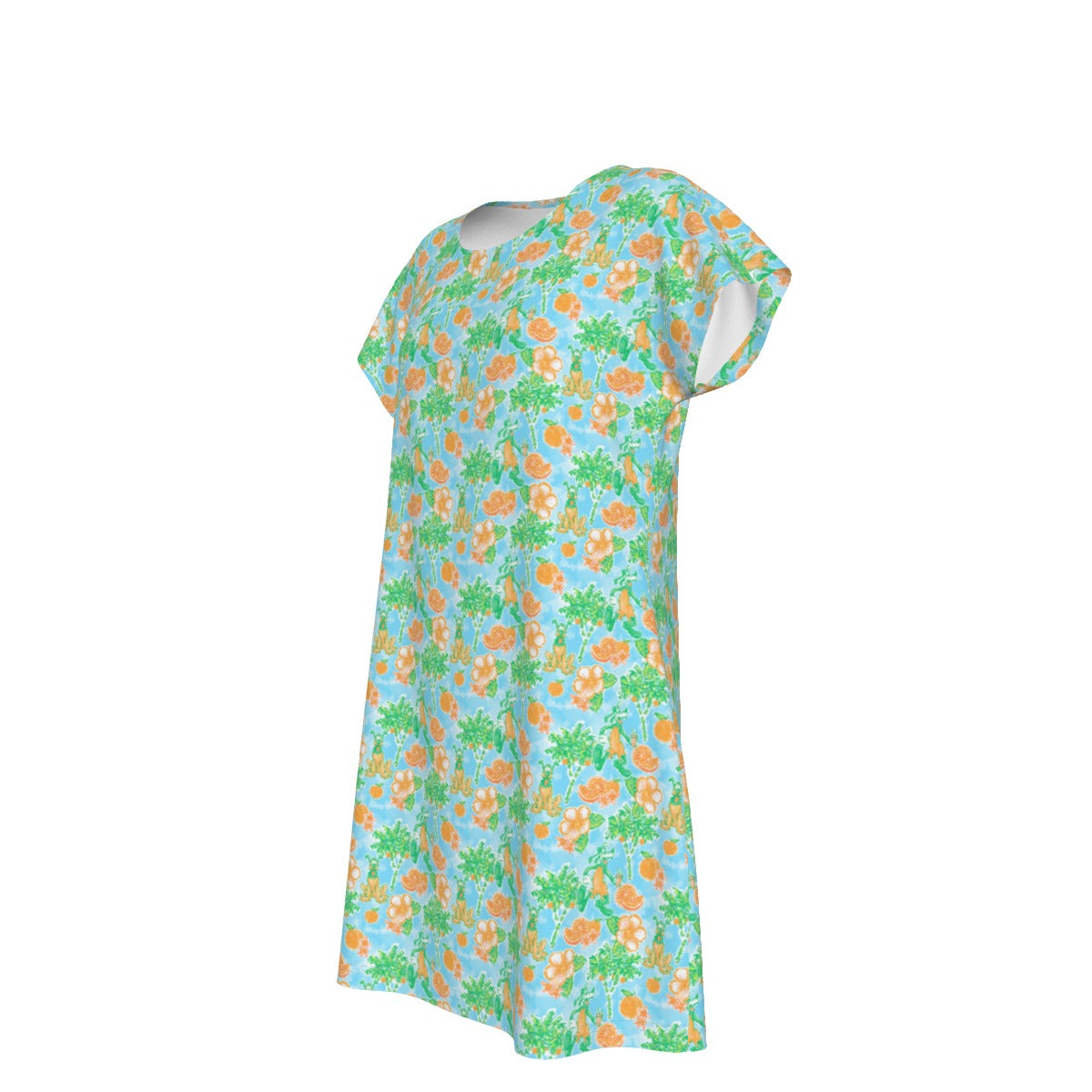 Neon Tangerine Island Pals - Women's T-Shirt Dress