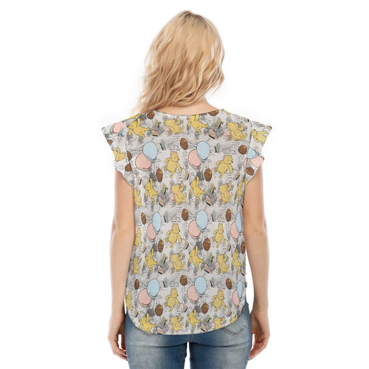 Silly Old Bear - Women’s Flutter Sleeve Top