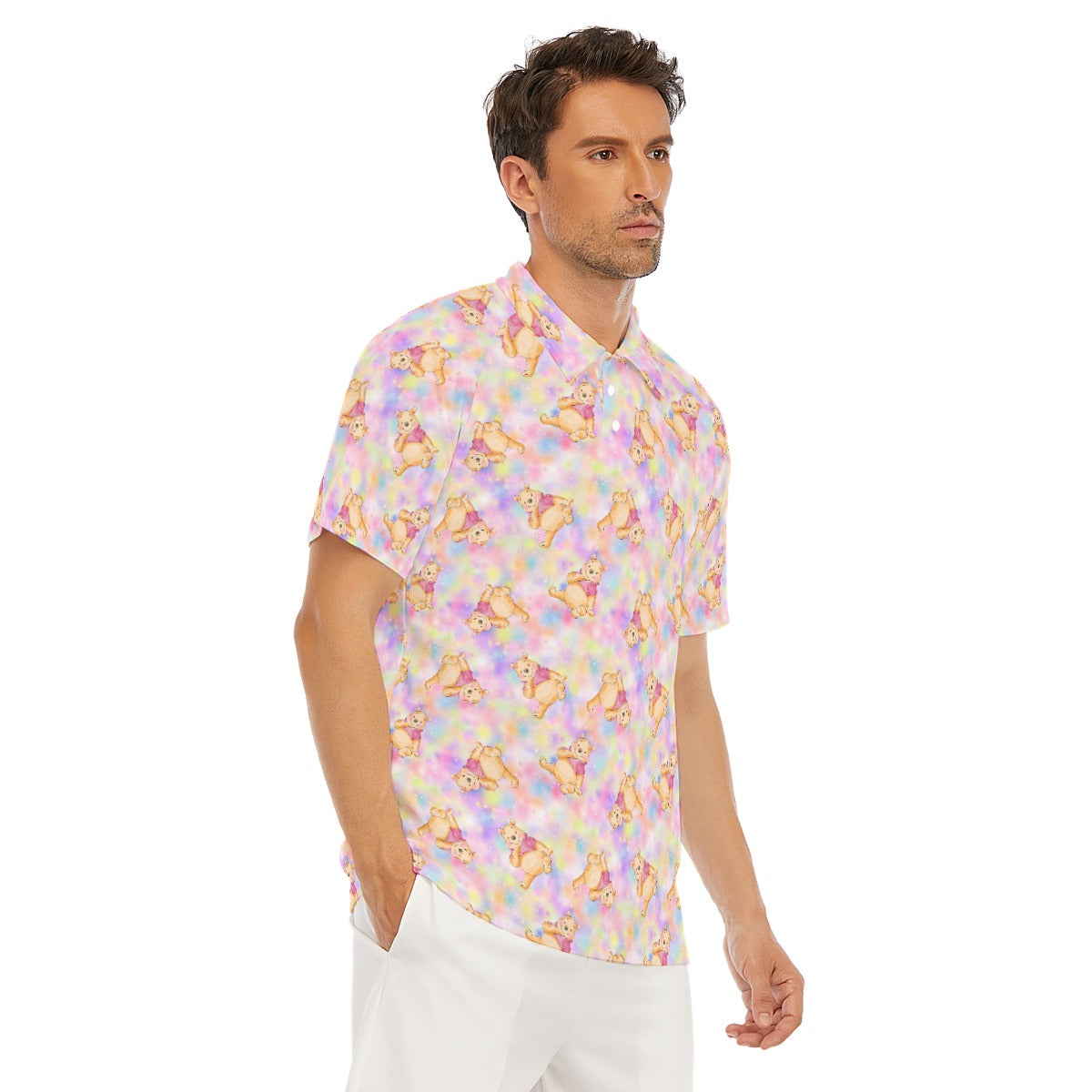 Watercolor Honey Bear - Men's Polo Shirt