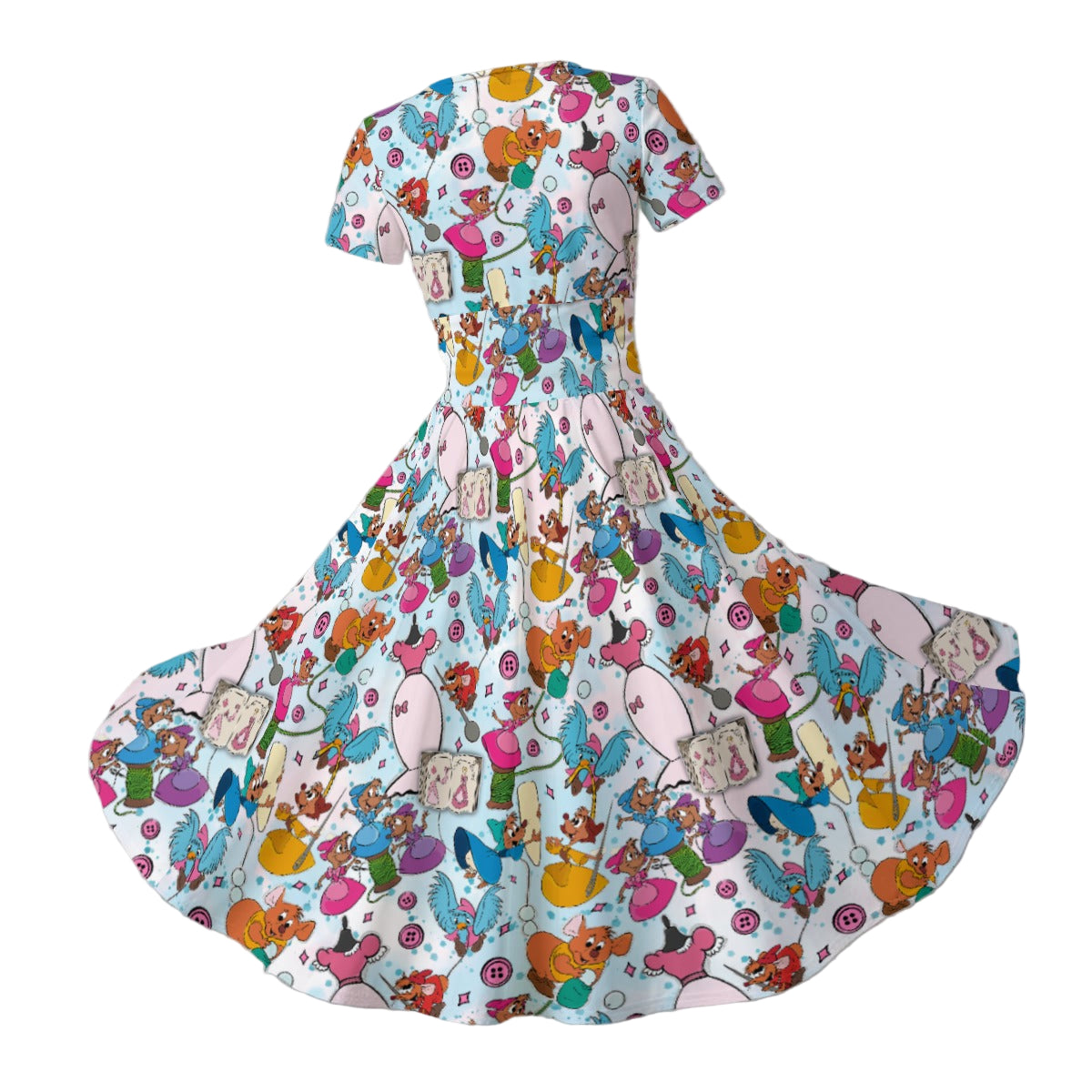 Tiny Tailors & Sewing Friends - Women's V-Neck Ruched Midi Dress