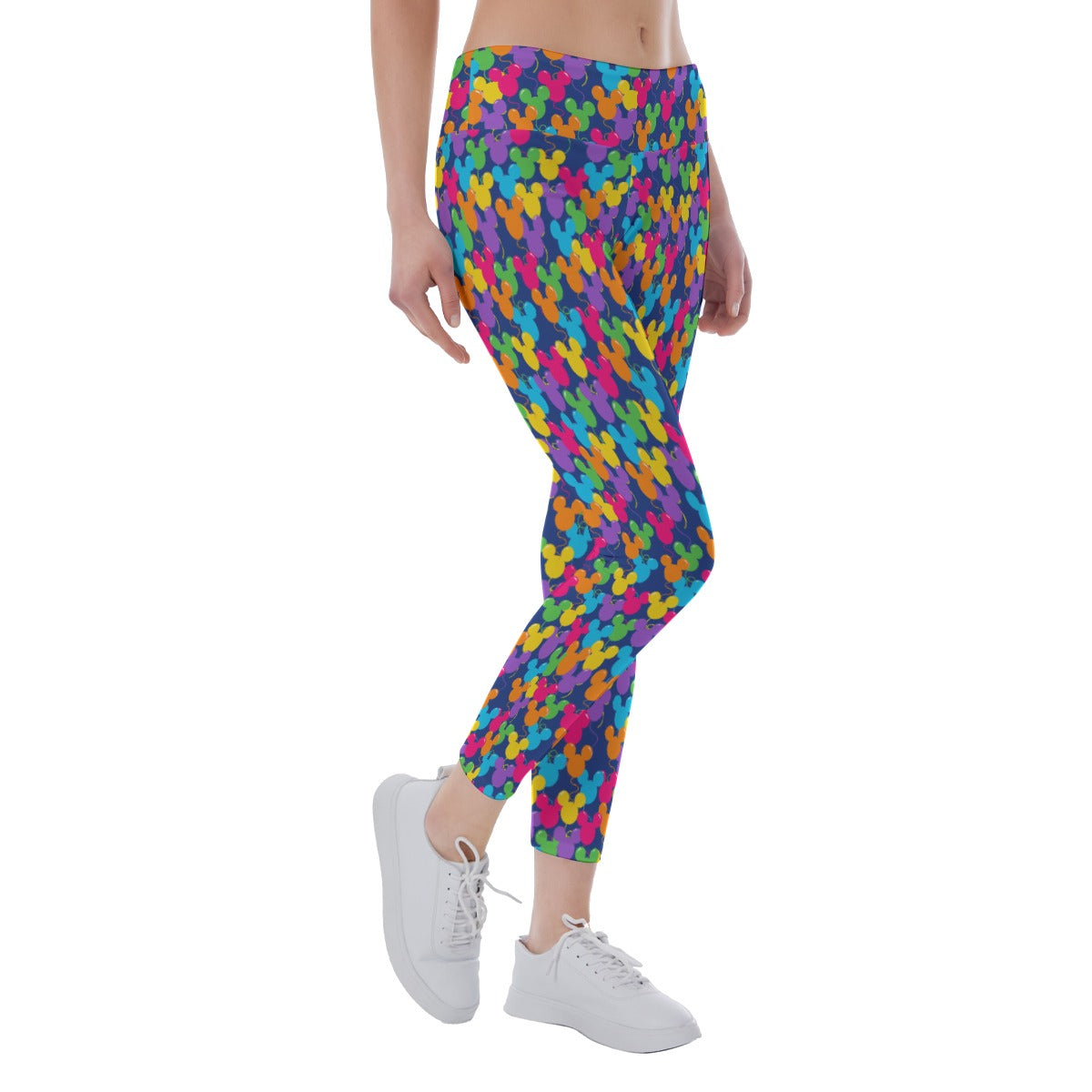 Bright Mouse Ear Balloons - Women's Yoga Leggings