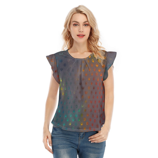 Galaxy Far Away - Women’s Flutter Sleeve Top