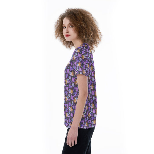 Mystical Manta Rays - Women's Short Sleeve V-Neck T-Shirt