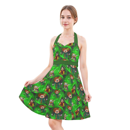 Wicked Witches’ Covenches - Women's Halter Vintage Pocket Dress