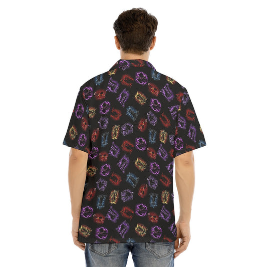 Villain Silhouettes Sparkle - Men's Hawaiian Button Up Shirt
