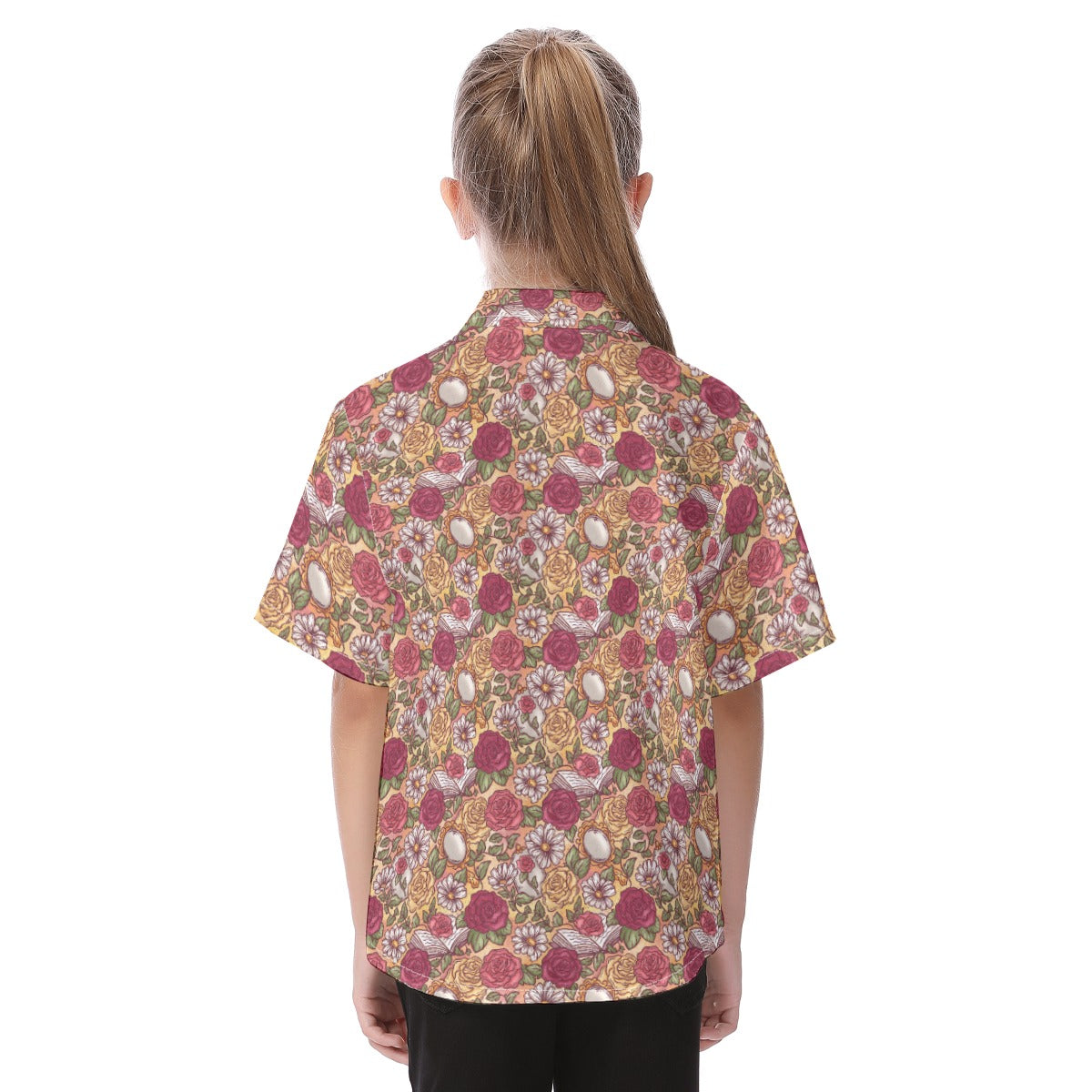 Fairytale Florals – Timeless Tale Blooms - Kid's Hawaiian Button Up Shirt
