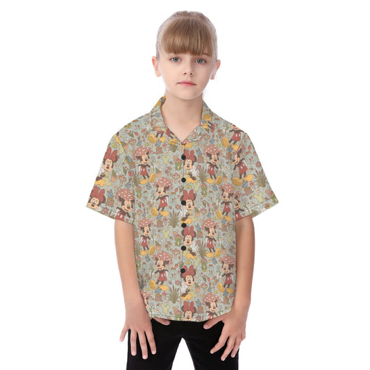 Woodland Frolics Cottagecorennie - Kid's Hawaiian Button Up Shirt