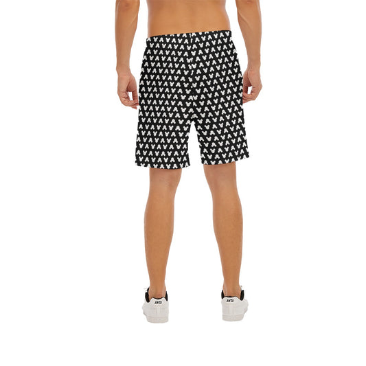 Mouse Ears Polka Dots Black - Men’s Pocket Beach Shorts