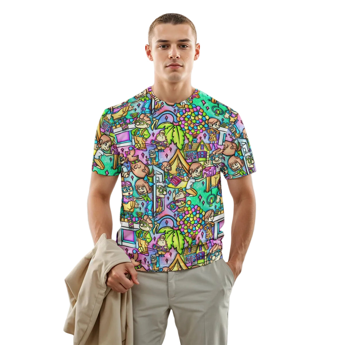 Balloon House Adventure Scenes - Men's Short Sleeve T-Shirt