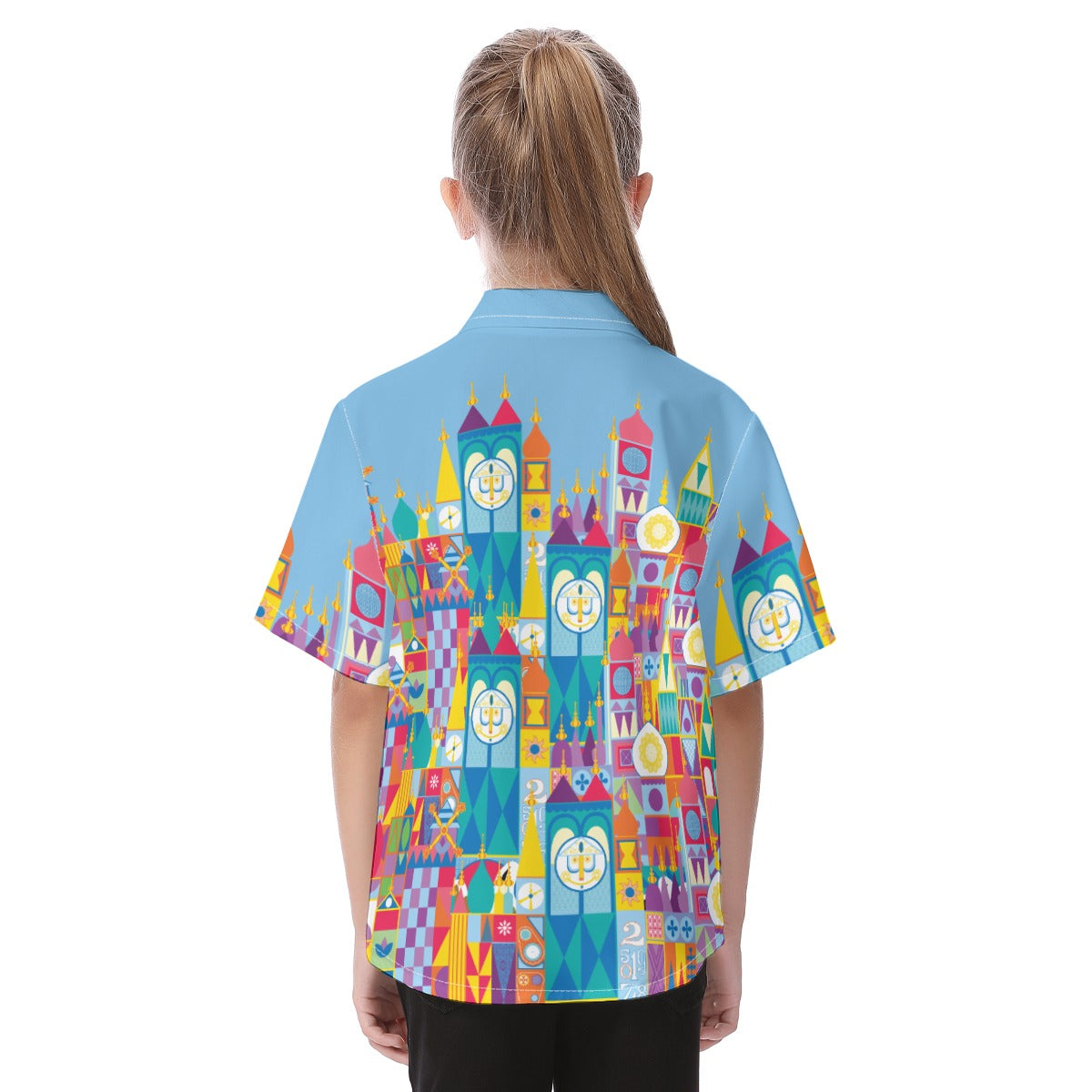Whimsical World Facade - Kid's Hawaiian Button Up Shirt