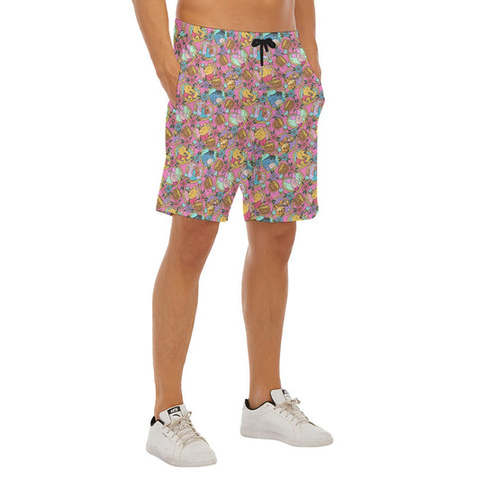 Tattoo Hearts Woodland Friendsends - Men’s Pocket Beach Shorts
