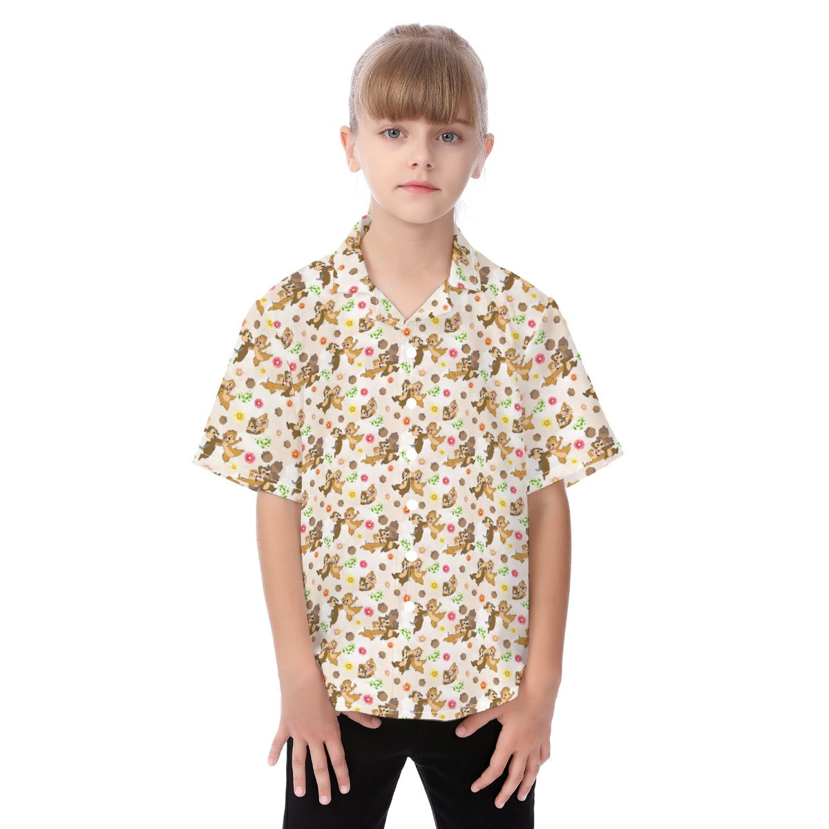 Chip 'n Dale - Kid's Hawaiian Button Up Shirt