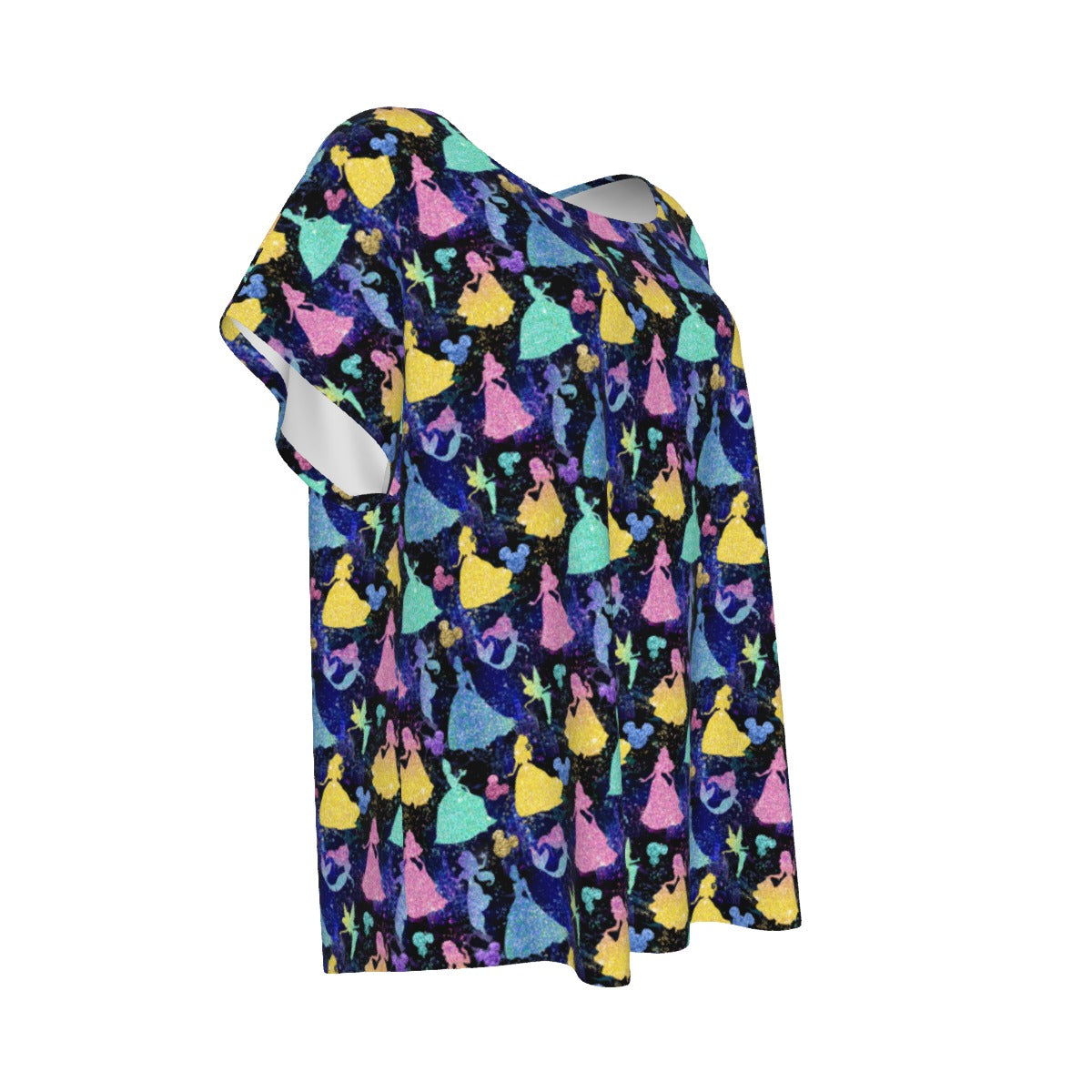 Princess Glitter Silhouettes - Women’s Relaxed Fit Scoop Tee