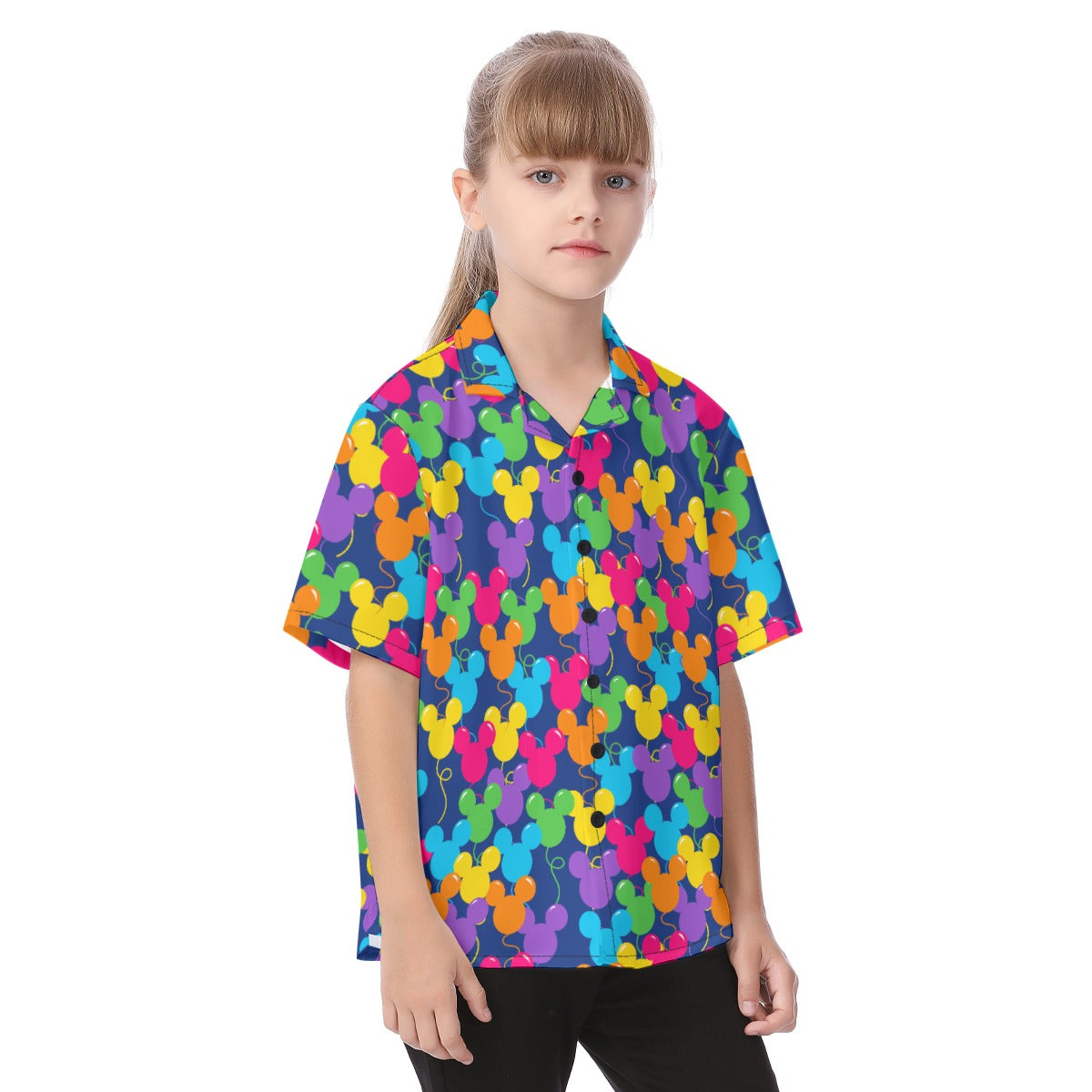 Bright Mouse Ear Balloons - Kid's Hawaiian Button Up Shirt