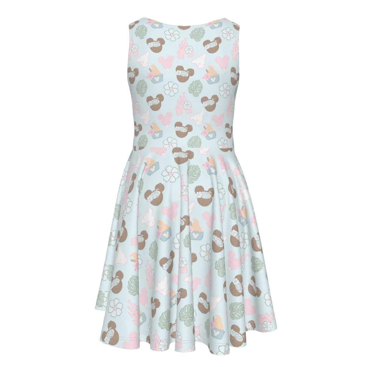 Pastel Island Treats - Kid's Sleeveless Skater Dress