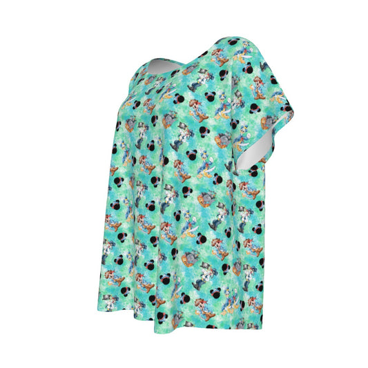 Pirate Crew Watercolor Adventure - Women’s Relaxed Fit Scoop Tee