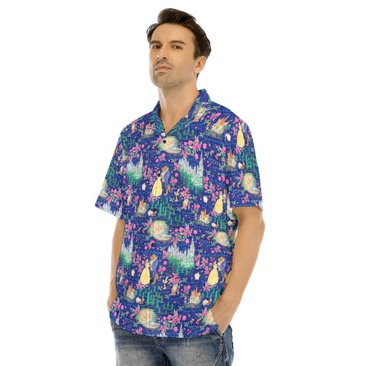 Belle’s Enchanted Forest - Men's Hawaiian Button Up Shirt