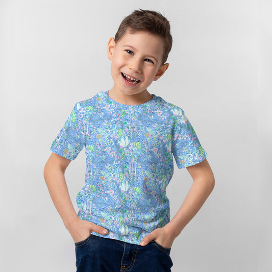 Bright Tropical Princess - Royal Beach Day - Kid’s Short Sleeve T-Shirt