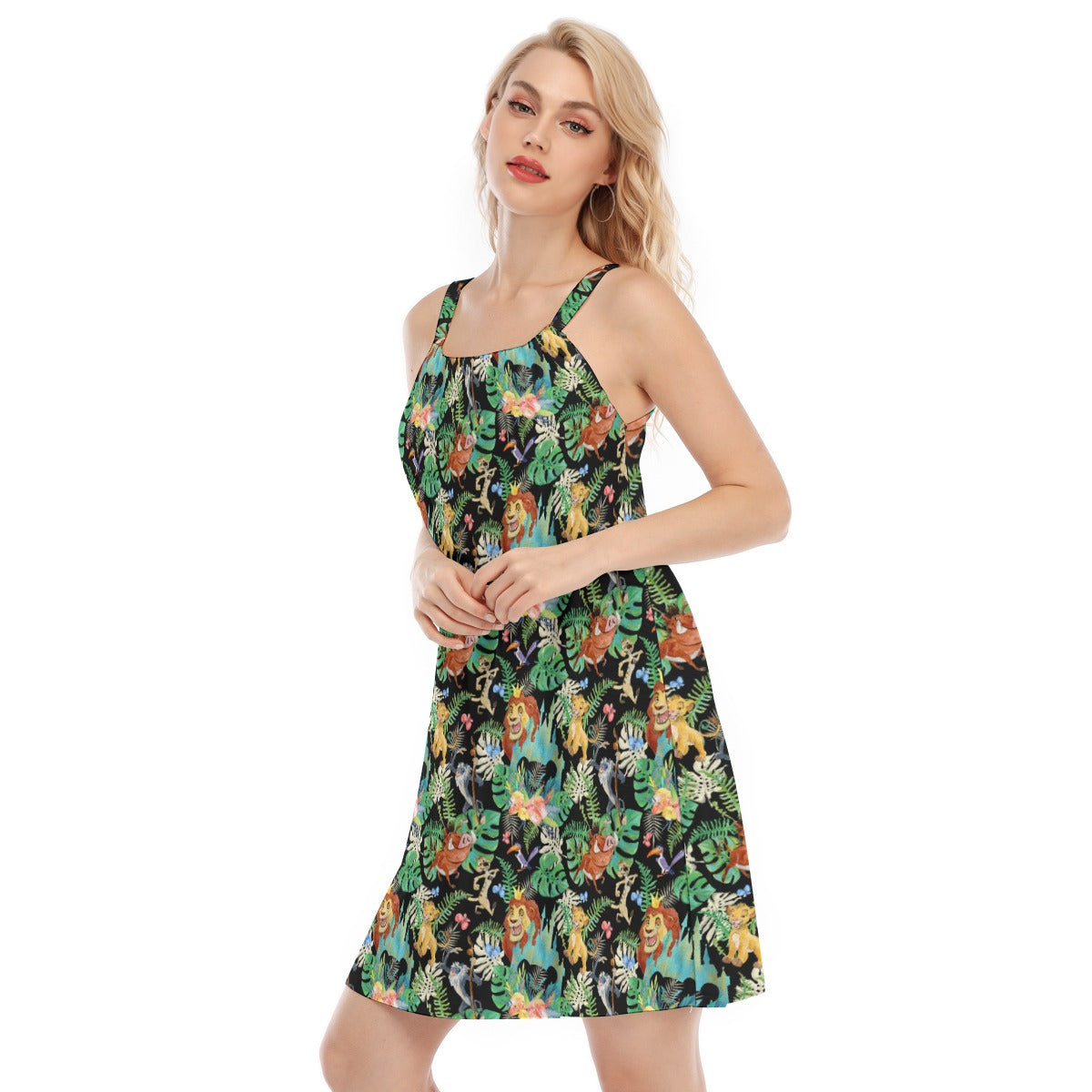 Watercolor Jungle Pride - Women’s Adjustable Sundress