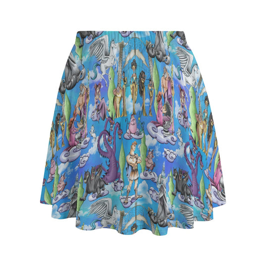 Mythic Hero Chaos Clouds - Women's Pocket Skater Skirt