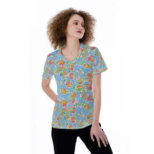Peachy Keen - Women's Short Sleeve V-Neck T-Shirt