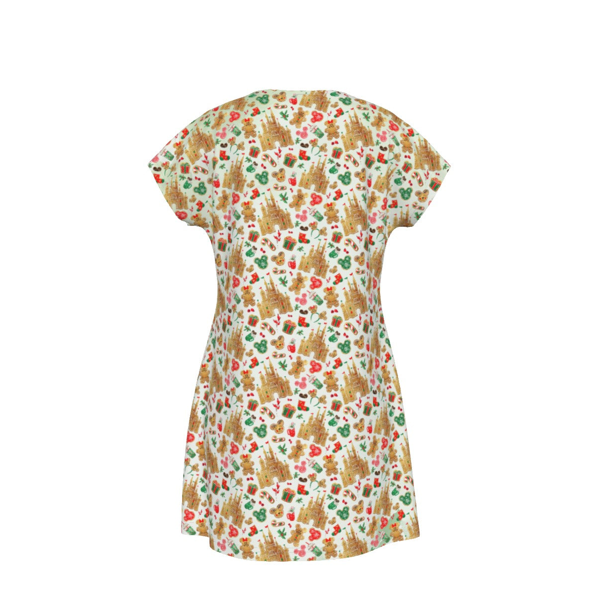 Gingerbread Castle Holiday Treats - Women's T-Shirt Dress